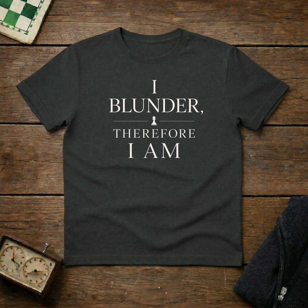 I Blunder Therefore I Am Chess Shirt