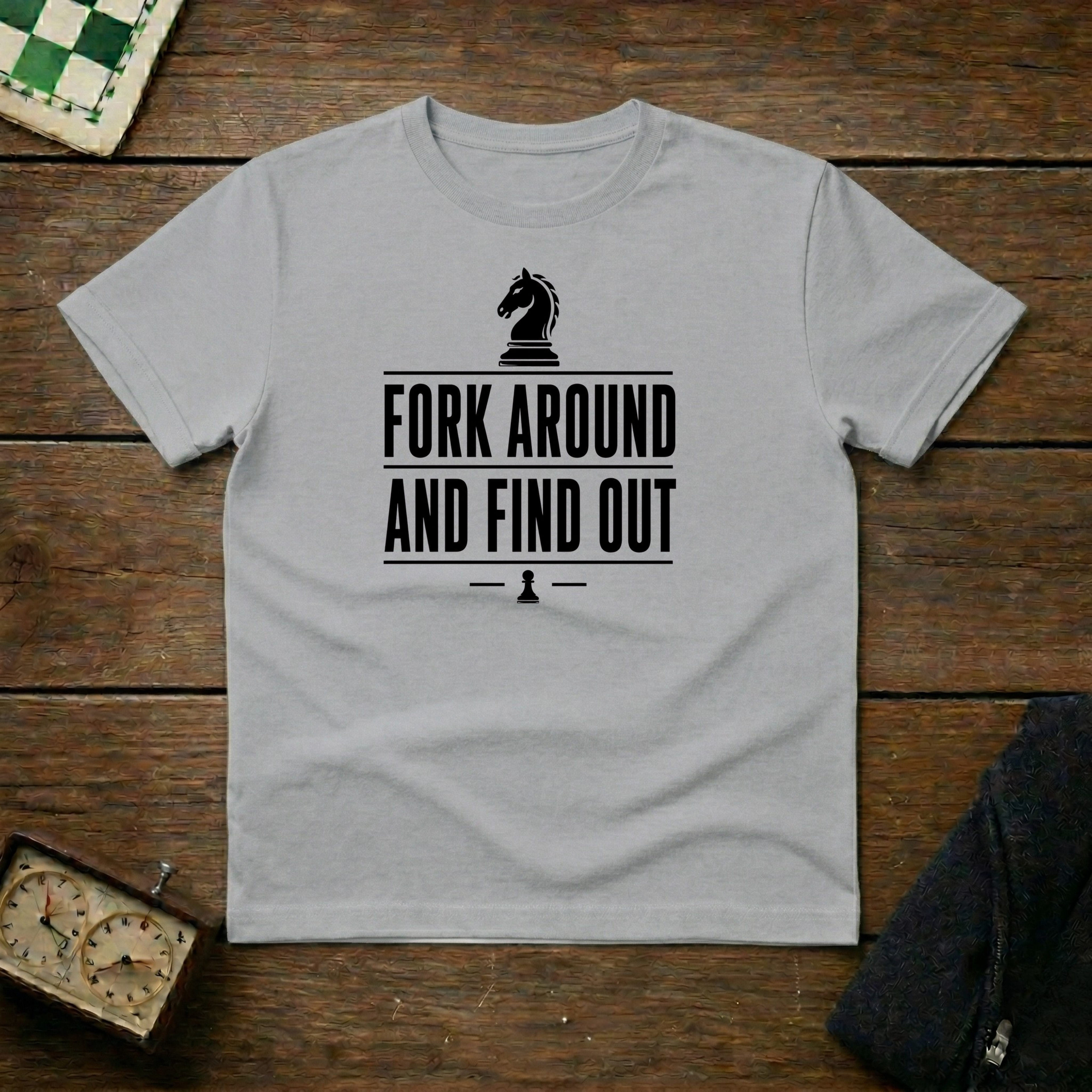 Fork Around and Find Out Chess Shirt