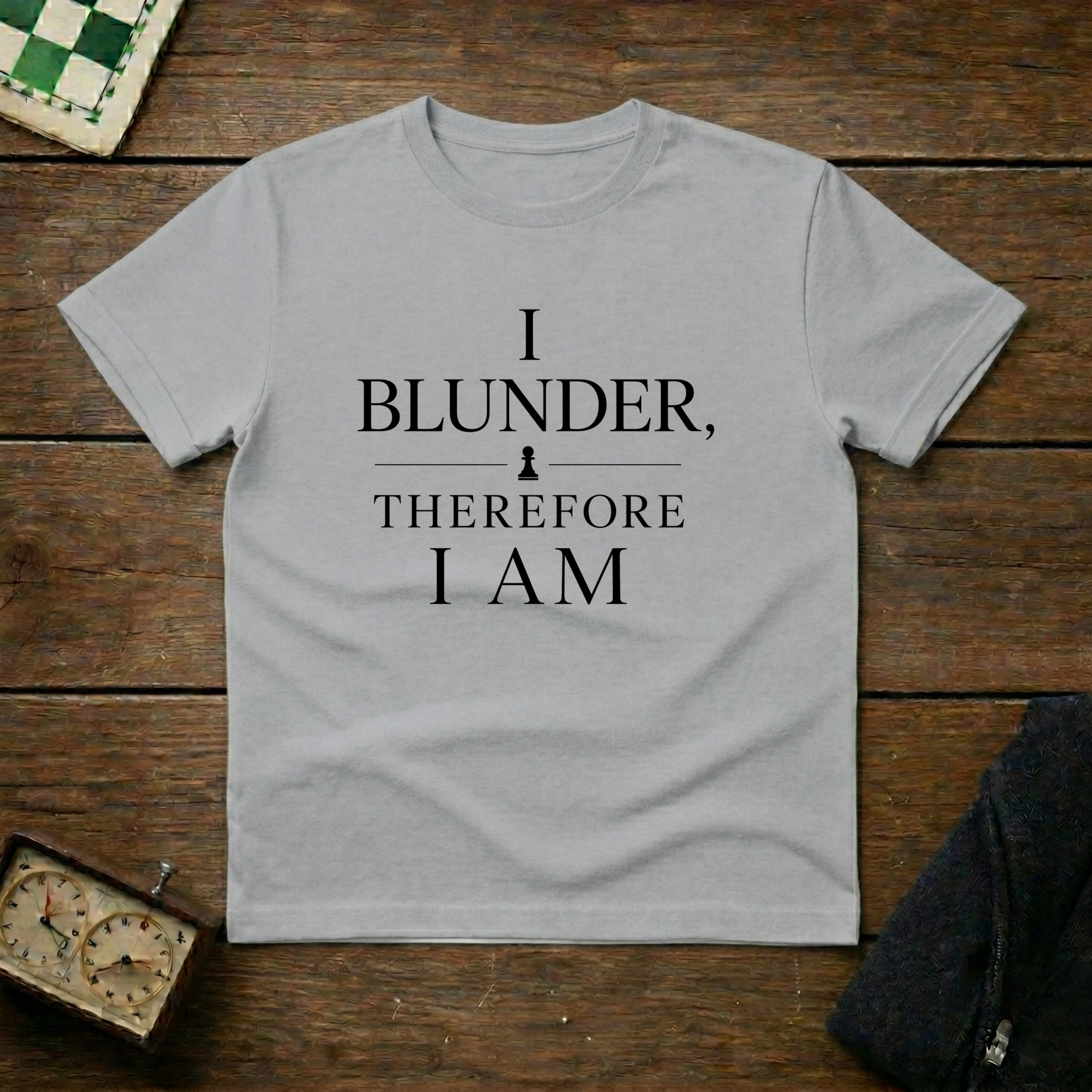 I Blunder Therefore I Am Chess Shirt