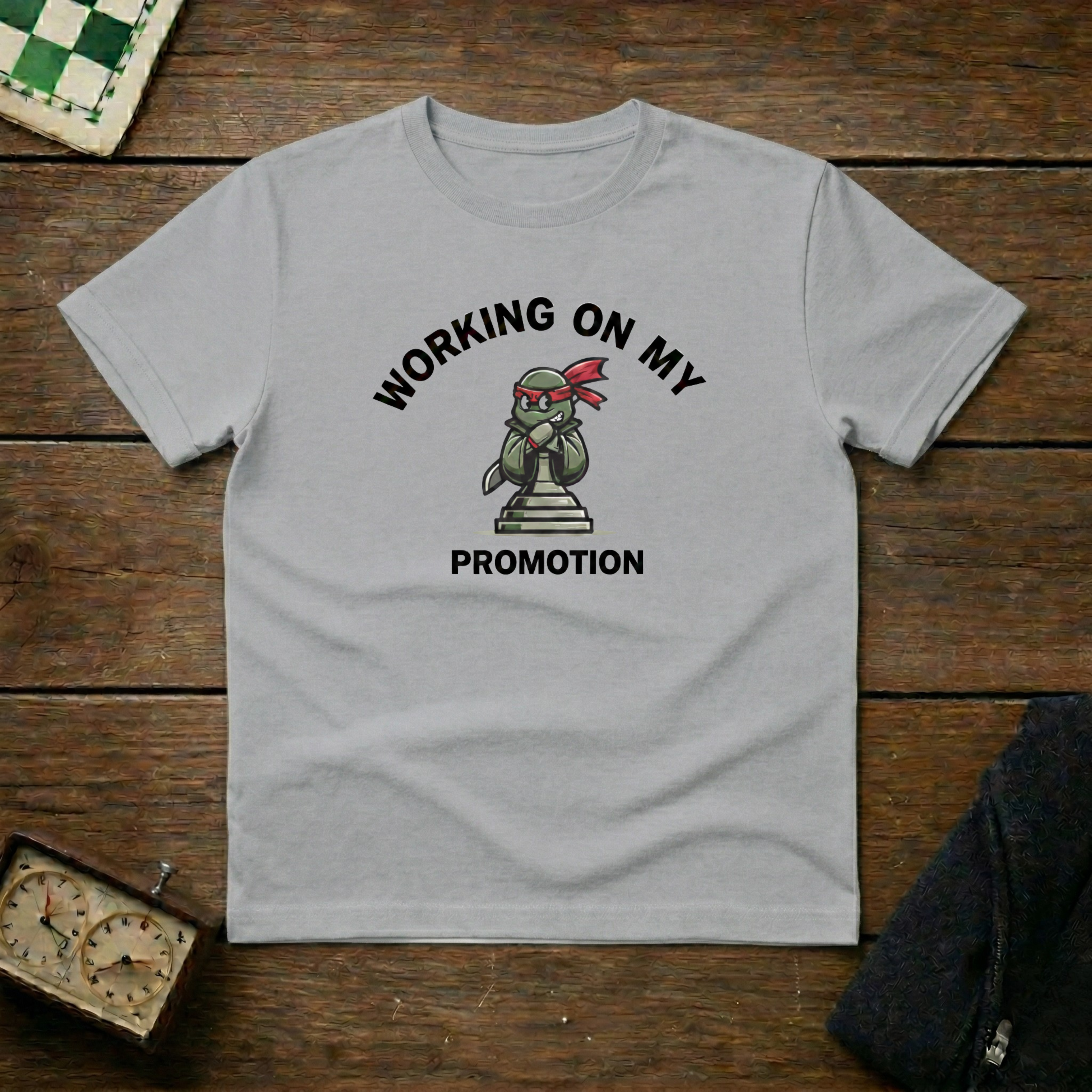 Working on My Promotion Chess Shirt