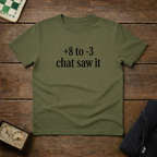 +8 to -3 Chat saw it Chess Shirt