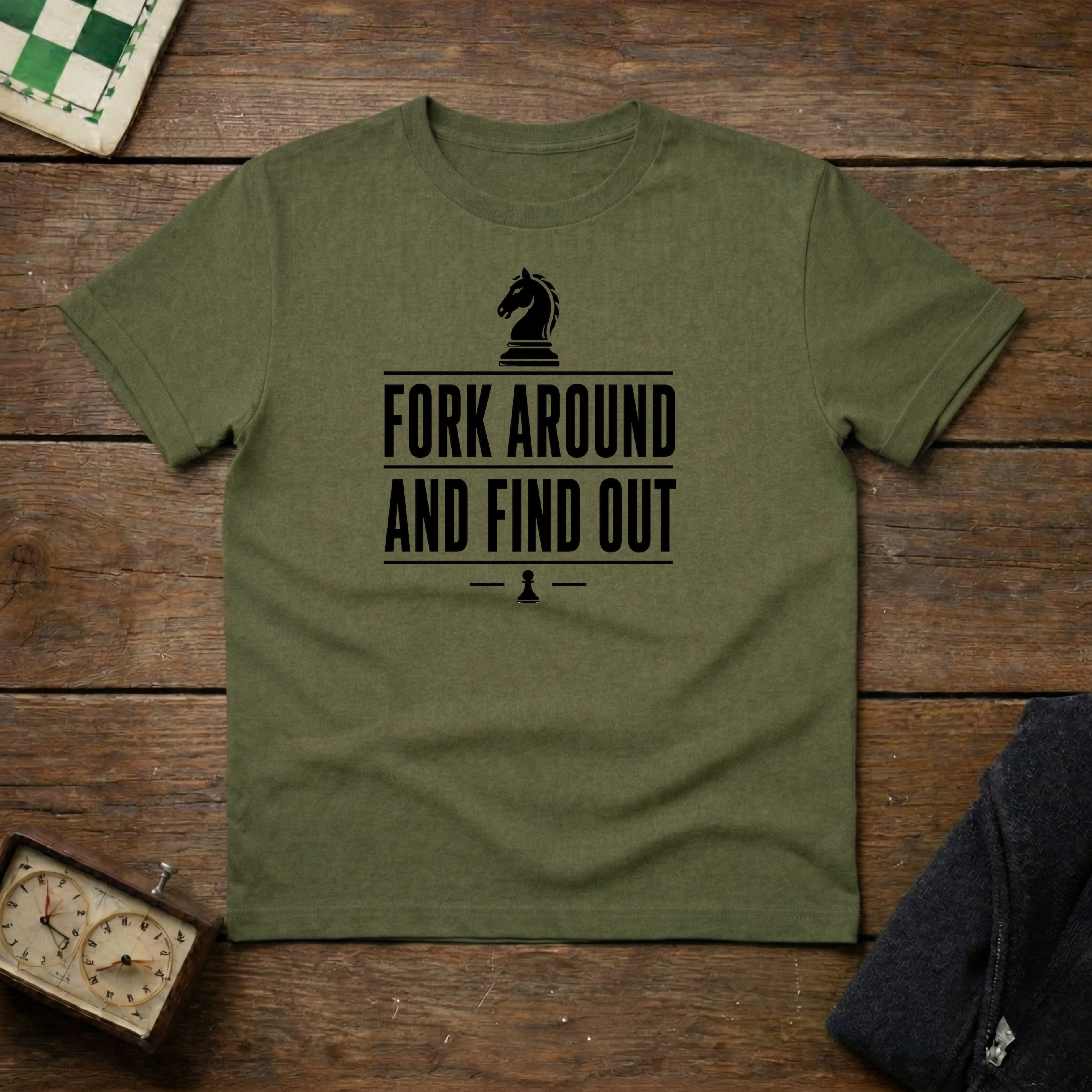 Fork Around and Find Out Chess Shirt