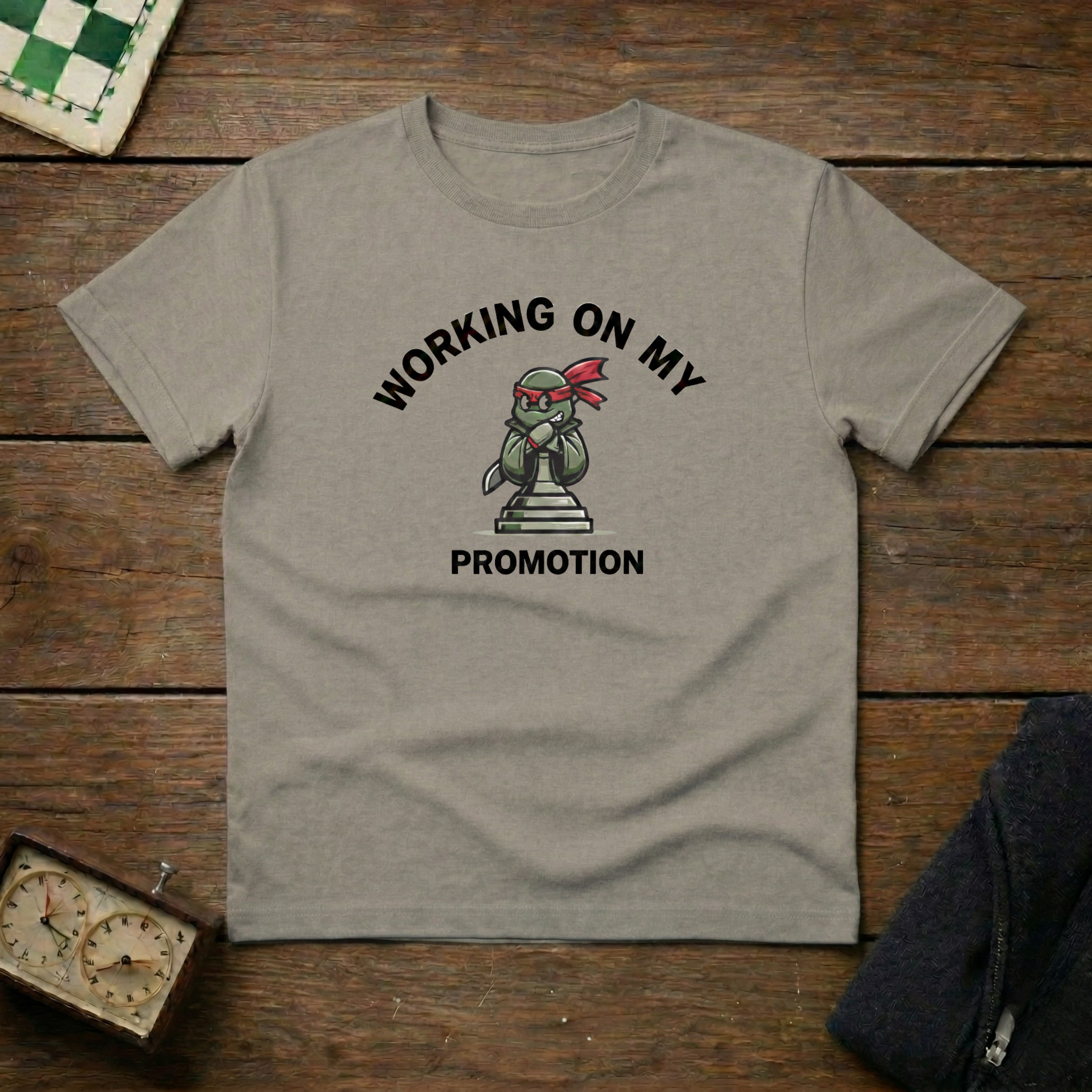 Working on My Promotion Chess Shirt