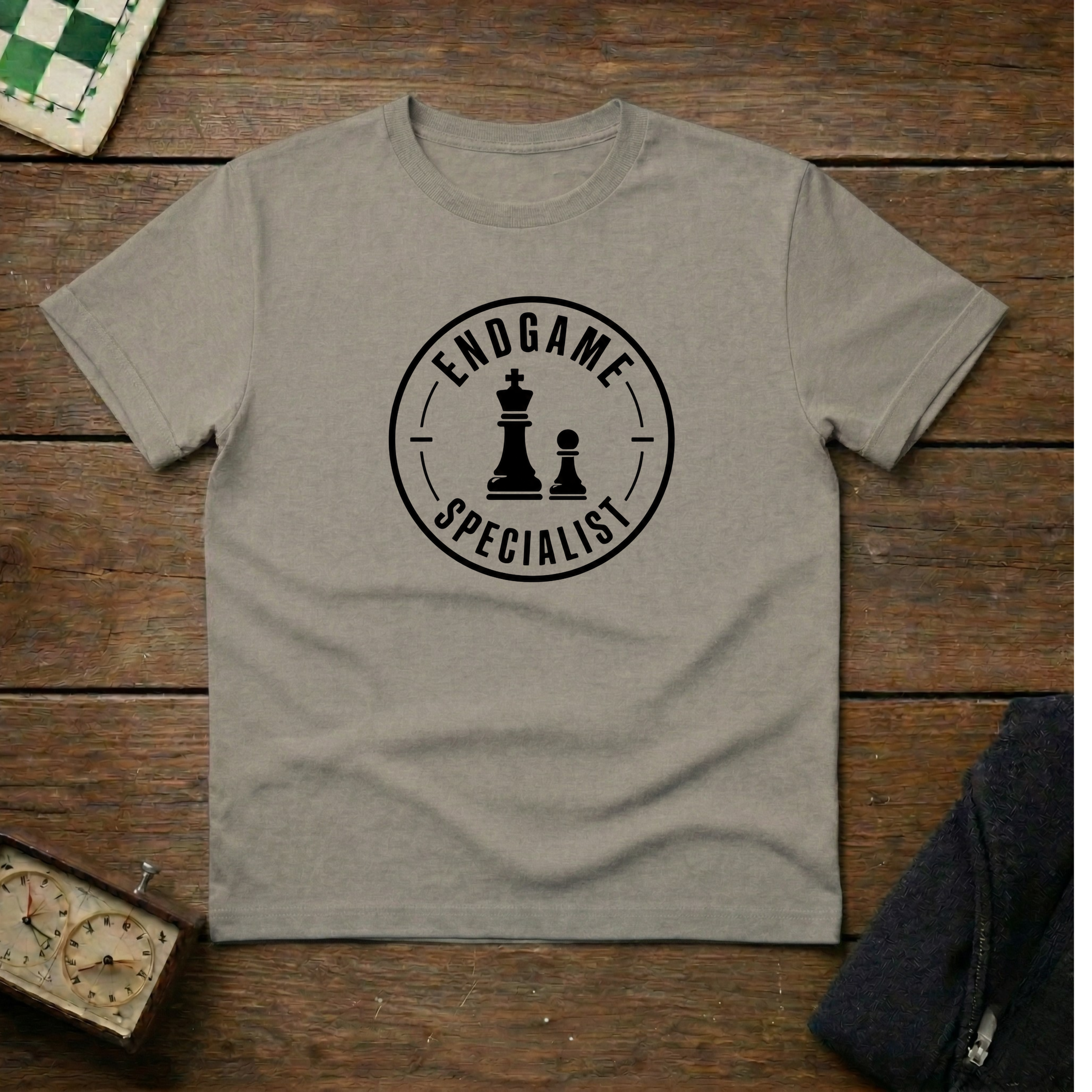 Endgame Specialist Round Chess Shirt