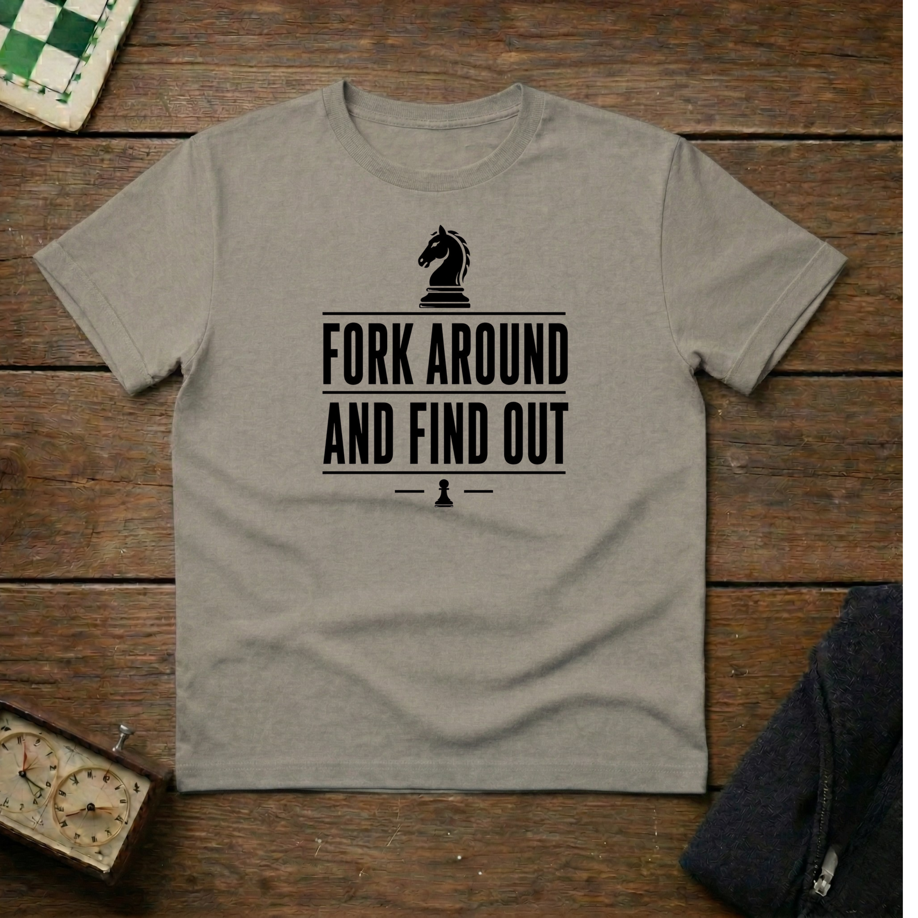 Fork Around and Find Out Chess Shirt