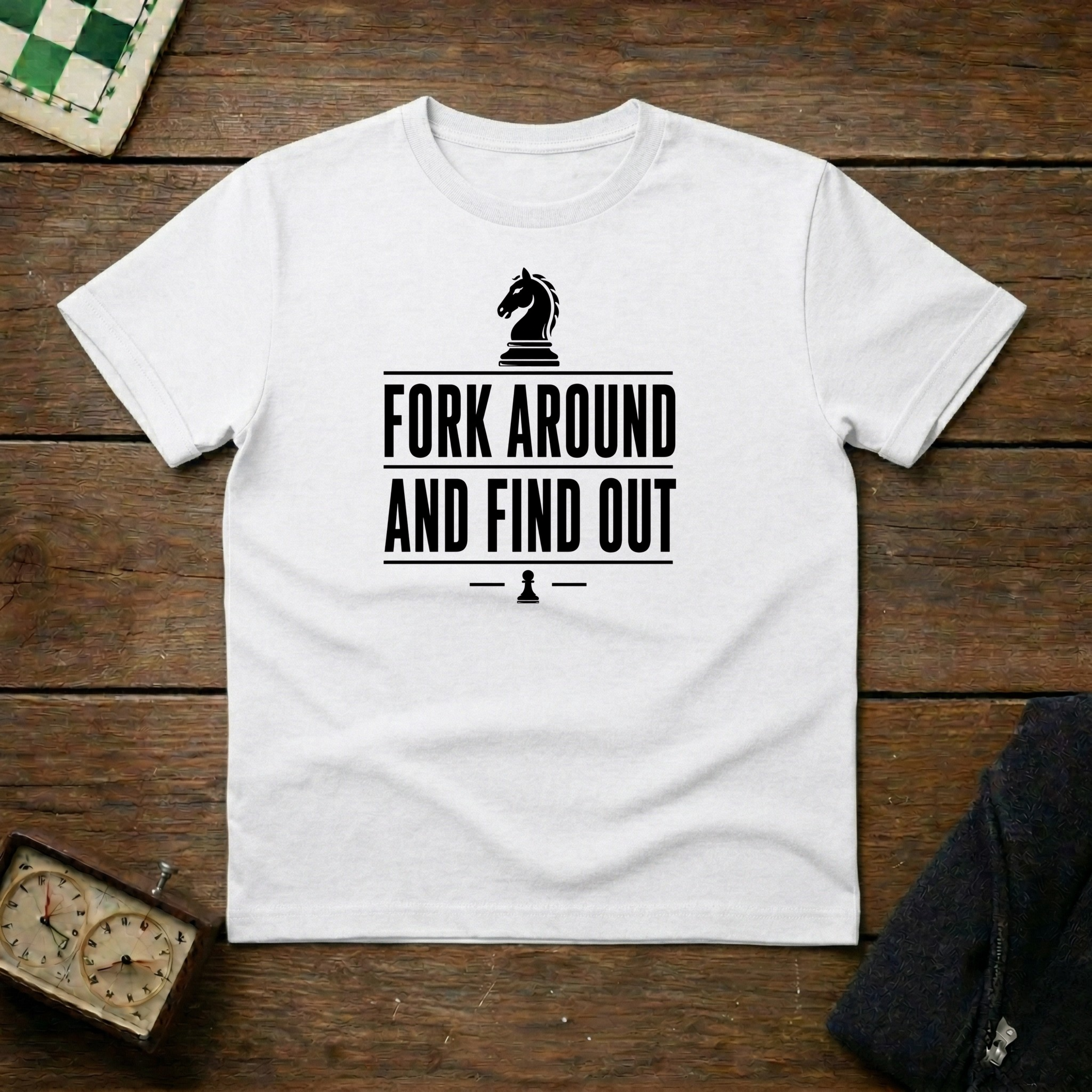 Fork Around and Find Out Chess Shirt